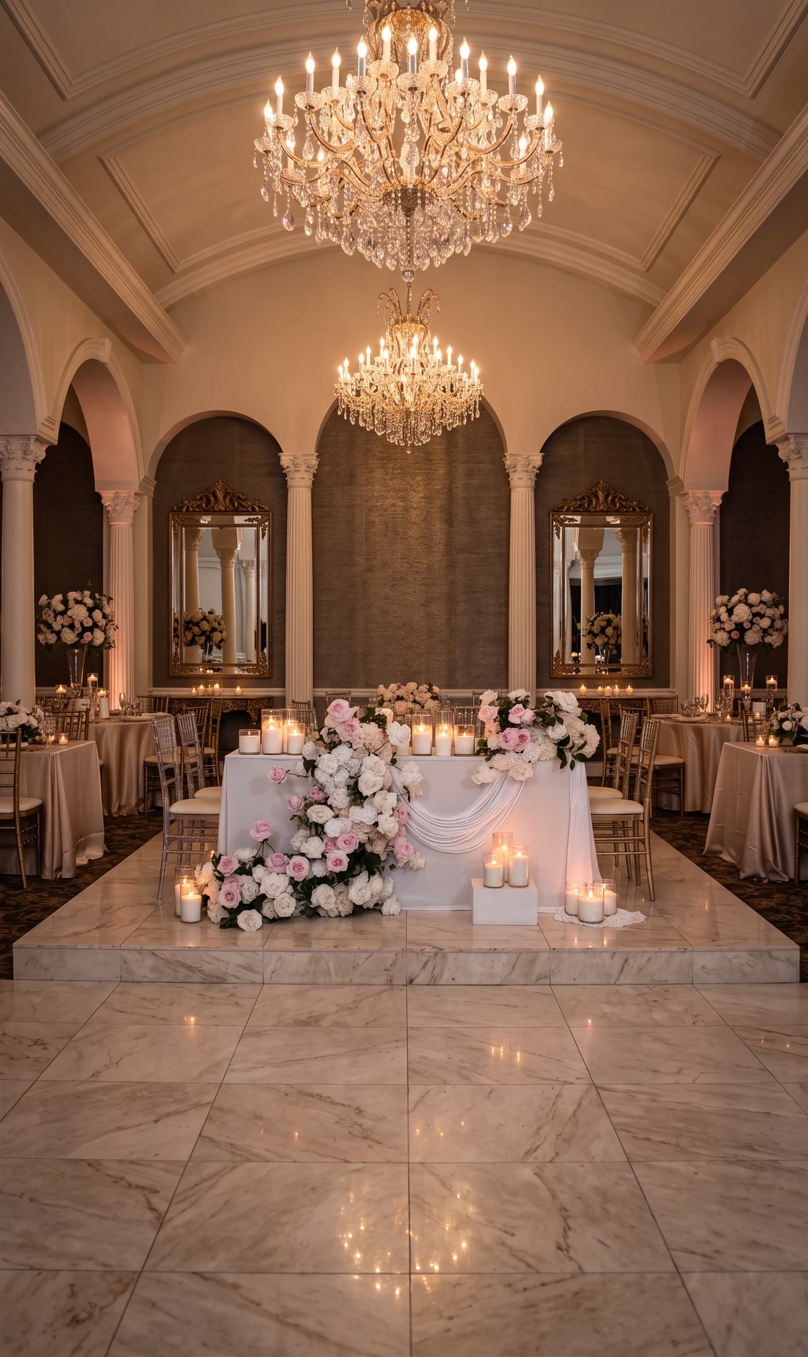 Grand chandelier ballroom